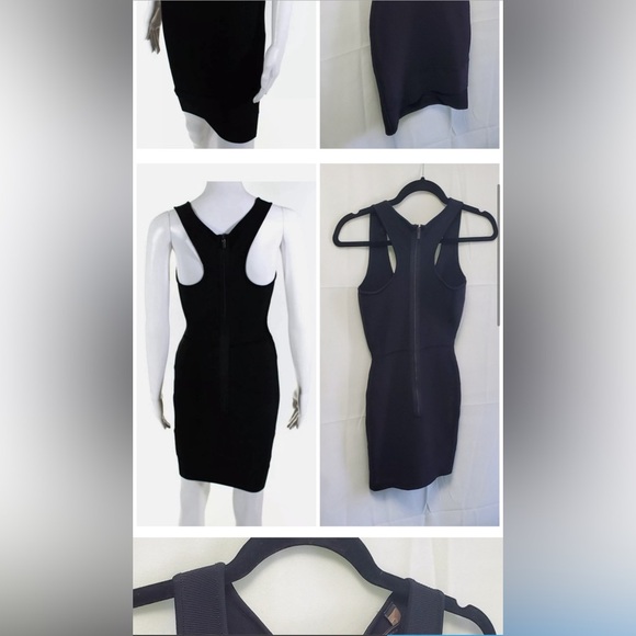 BCBGMAXAZRIA Black Gisela Stretch
Bodycon Bandage Dress Size M - Picture 4 of 6